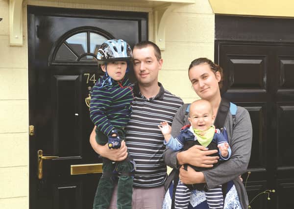 Shimmer estate residents Rob and Rachel Ridler with their children. 161171-1