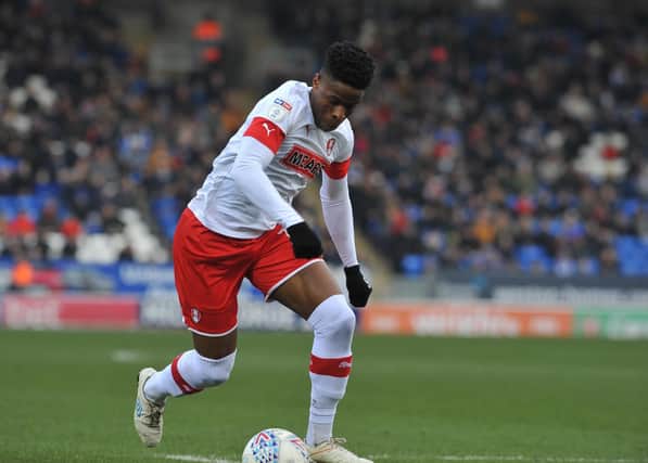 Chiedozie Ogbene in action at Peterborough. Picture by Kerrie Beddows