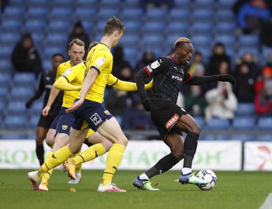 Freddie Ladapo in action at Oxford. Picture by Jim Brailsford