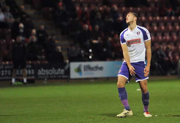 Will Vaulks can't hide his disappointment at Crewe