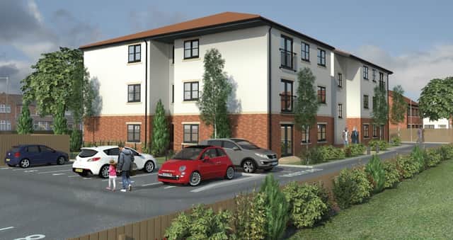 An artist's impression of what the housing will look like