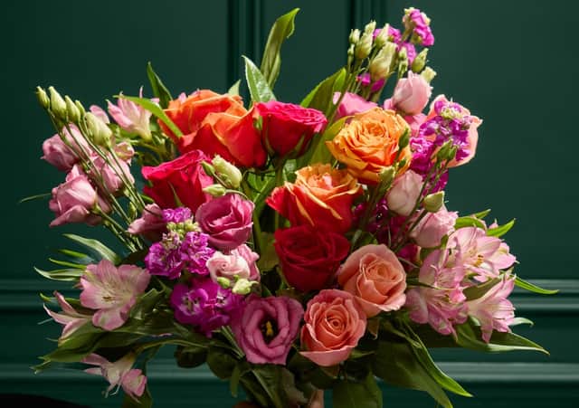 Rose, Lisianthus & Antirrhinum Bright Bouquet
