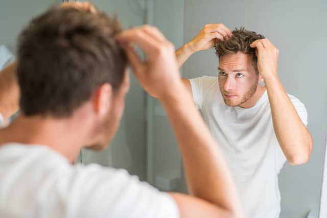 The Sons bundle combines a 5% minoxidil solution with a caffeine shampoo as part of a daily hair growth routine