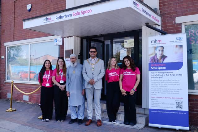 Rotherham Safe Space celebrates its second anniversary at its premises on Sheffield Road. Special guests the Mayor of Rotherham Cllr Haroon Rashid and his consort Mr Abdul Rashid are pictured with staff at the service.