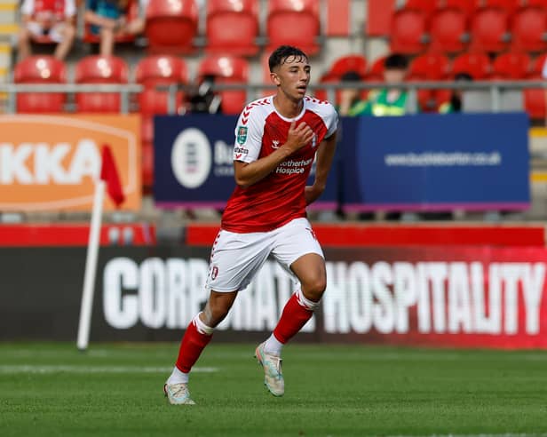 Rotherham United's latest centre-half signing, Sonny Aljofree, in action against West Bromwich Albion.