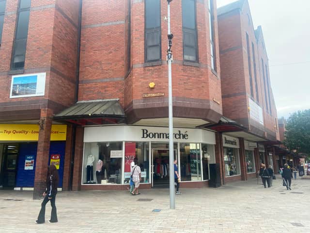 Bonmarche clothing shop in Rotherham town centre.