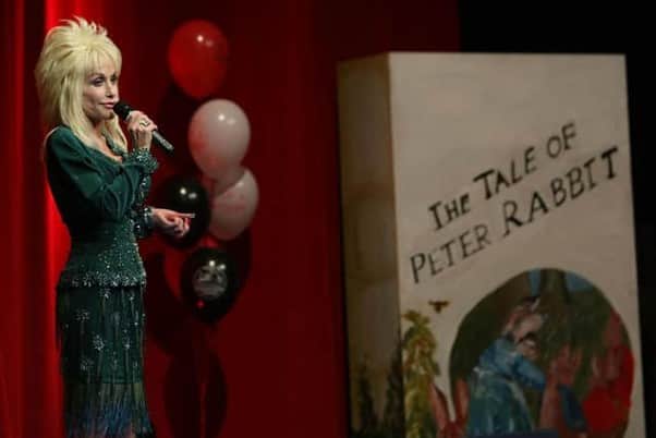 Dolly Parton launches her 'Imagination Library' literacy scheme in 2007 in Rotherham