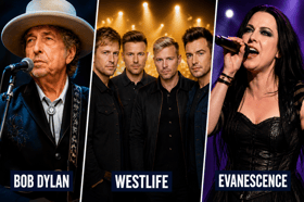 Bob Dylan, Westlife and Evanescence are among the big-name acts heading to Yorkshire.