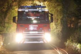 Firefighters spent nearly an hour at the scene  in Flanderwell