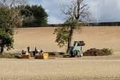 Digger at the Teresa Shephard search site at Wood Farms, Aston.