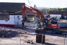 Demolition work on Millmoor