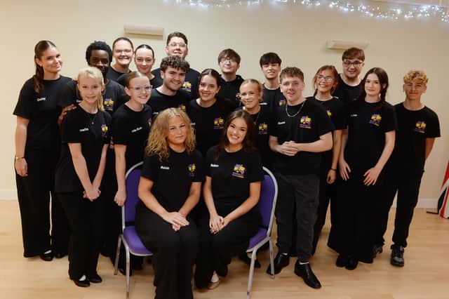 Principals in the cast of Wickersley Youngstars 9-5 The Musical.