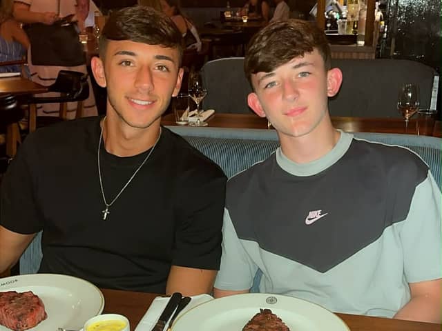 Rotherham United's Sonny Aljofree with younger brother Rocco