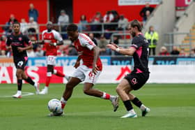Ossama Ashley in action for Rotherham United