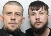 Alan Kazim, aged 21 (right) and Cole Lavender, 27, (left) started the blaze on Clifton Avenue, Rotherham, after turning up at the property with the girl’s mum