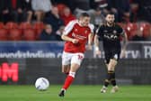 Paul Mullin on the ball for Rotherham United against Newport County