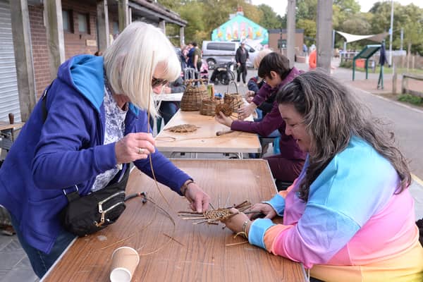 Willow weaving at Thrybergh Country Park's Creative Weekend