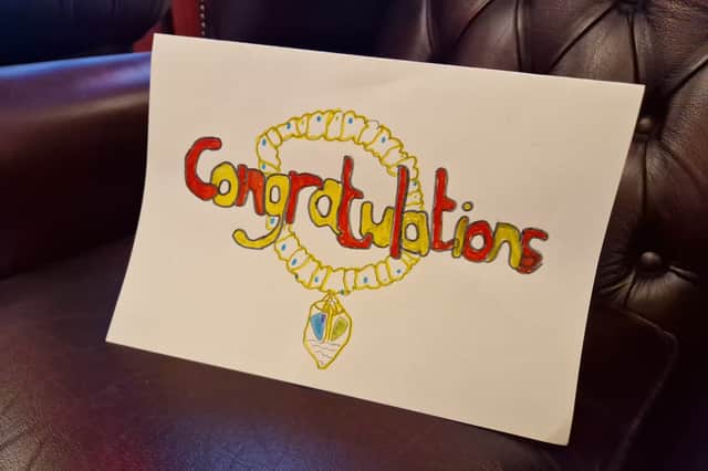 The card drawn by Willows pupils