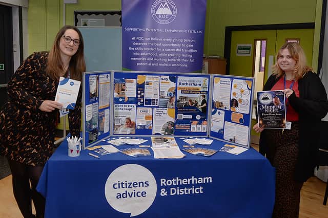 Citizens Advice Rotherham's director of business development Jamie Ashton (left) and Rotherham Opportunities College’s supported internship coordinator Angela Thursby