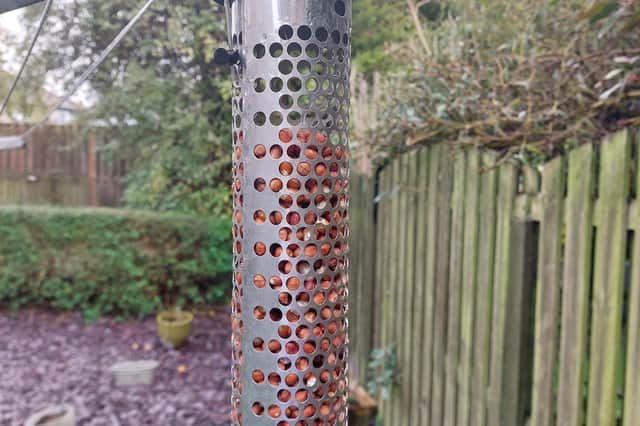 A peanut feeder