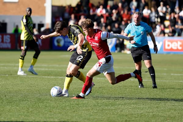 Jamie Jellis in action for Rotherham United at Fleetwood Town