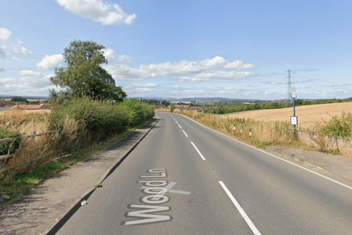 Car overturns on country road in Treeton
