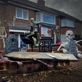 The Waterhouse family home at Hill Top Lane, Kimberworth, which is decorated for Halloween to raise funds for Bluebell Wood Children's Hospice