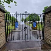 The padlocked gates at Thurcroft Cemetery earlier this year