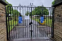 The padlocked gates at Thurcroft Cemetery earlier this year