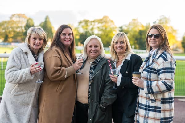 Racegoers at the Futurity Trophy Weekend 2025 at Doncaster Racecourse