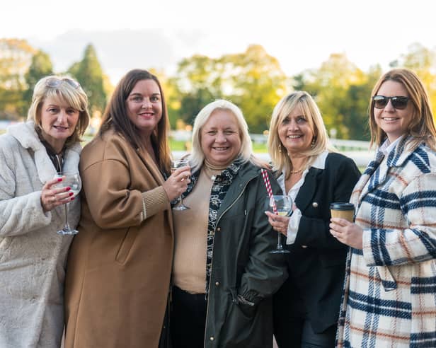 Racegoers at the Futurity Trophy Weekend 2025 at Doncaster Racecourse