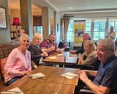 Guests enjoying the event from Broom Lance Care Home 