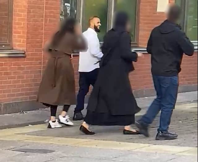 Ghazanfar Hussain, second left, denies one count of rape