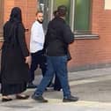 Ghazanfar Hussain, second left, denies one count of rape