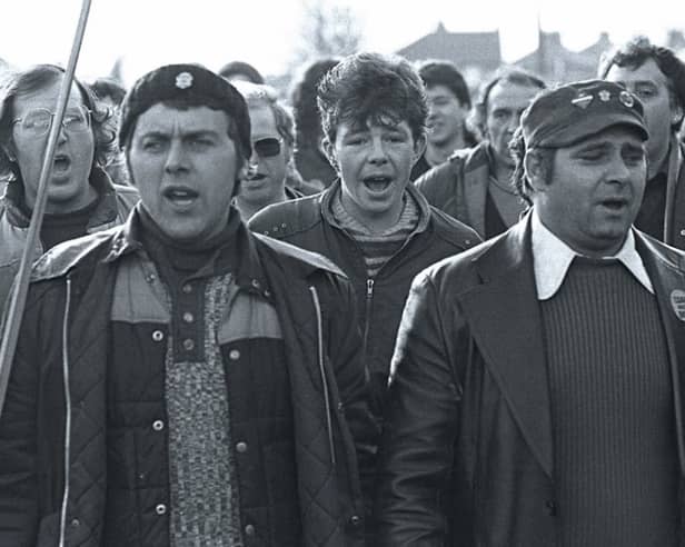 Cortonwood miners pictured marching back to work in 1985