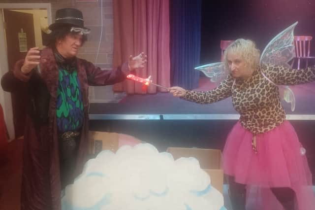 Characters Fleshlight and Fairy in Jack 'Off' The Beanstalk