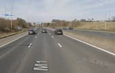 Lanes are blocked on the M1