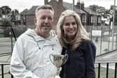 Singles champions Dave Mangham and Georgina Taylor