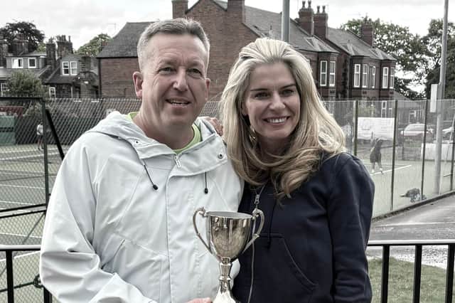 Singles champions Dave Mangham and Georgina Taylor