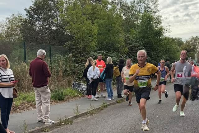 John Wetherall coasting along at the Wilne 10K