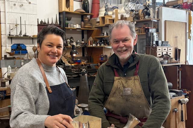 Goldsmiths North founders - silversmiths Rebecca Joselyn and Brett Payne