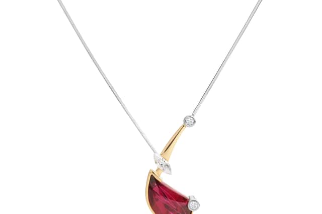 Precious gemstone necklace by jewellery David Fowkes