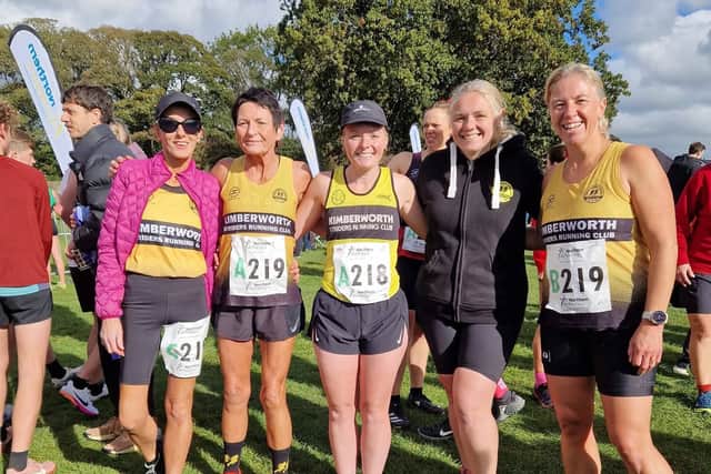 Ladies teams at Graves Park Cross Country