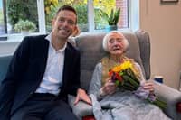 Jake Richards meets 102-year old constituent Enid