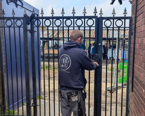 Traders arrived to Dinnington Outdoor Market to find the gate glued shut