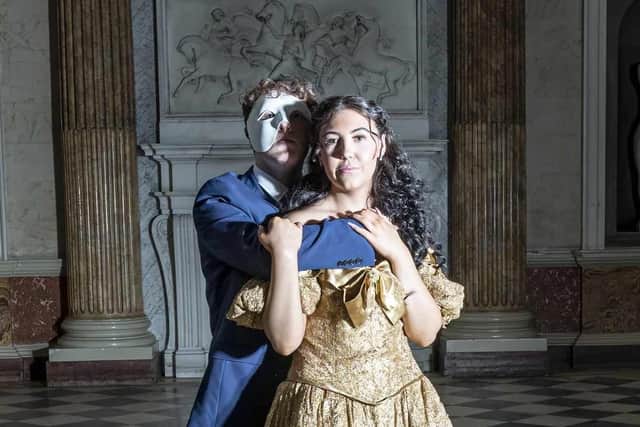 The principle cast members at Wentworth Woodhouse - photo by Annette Crook and Steve Bostock