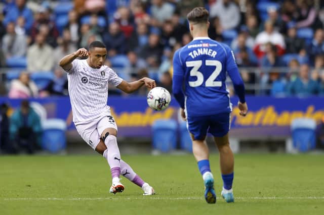 Rotherham United defender Cohen Bramall in Championship action six days ago at Cardiff City. Picture: Jim Brailsford