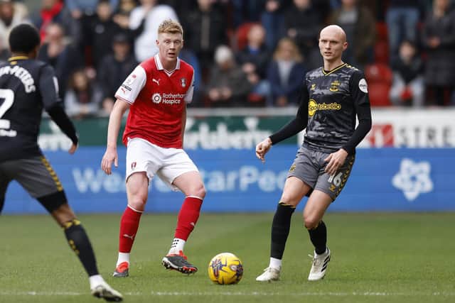 Rotherham United's Sam Clucas up against Southampton's Will Smallbone. Picture: Jim Brailsford