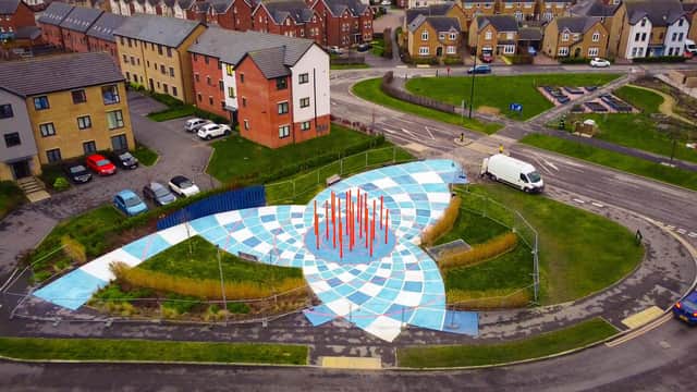 Bird's eye: Drones were needed to ensure installers kept to pin-point accuracy with Waverley playground