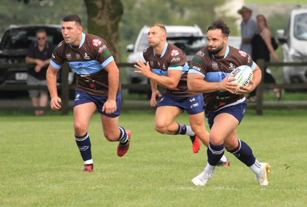 BUSY MAN: JB Bruzulier in action for Rotherham Titans at Wharfedale. Picture GARETH SIDDONS